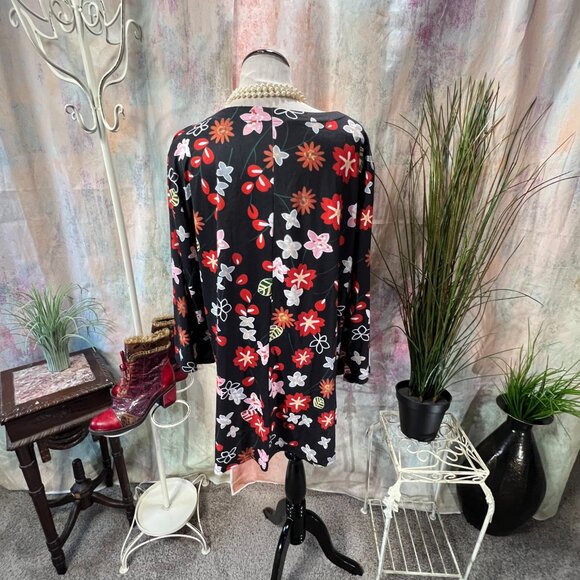 📌Cotton Blend Floral Long Tunic - Top Perfect Dressed with Leggings & Boots - Picture 2 of 13